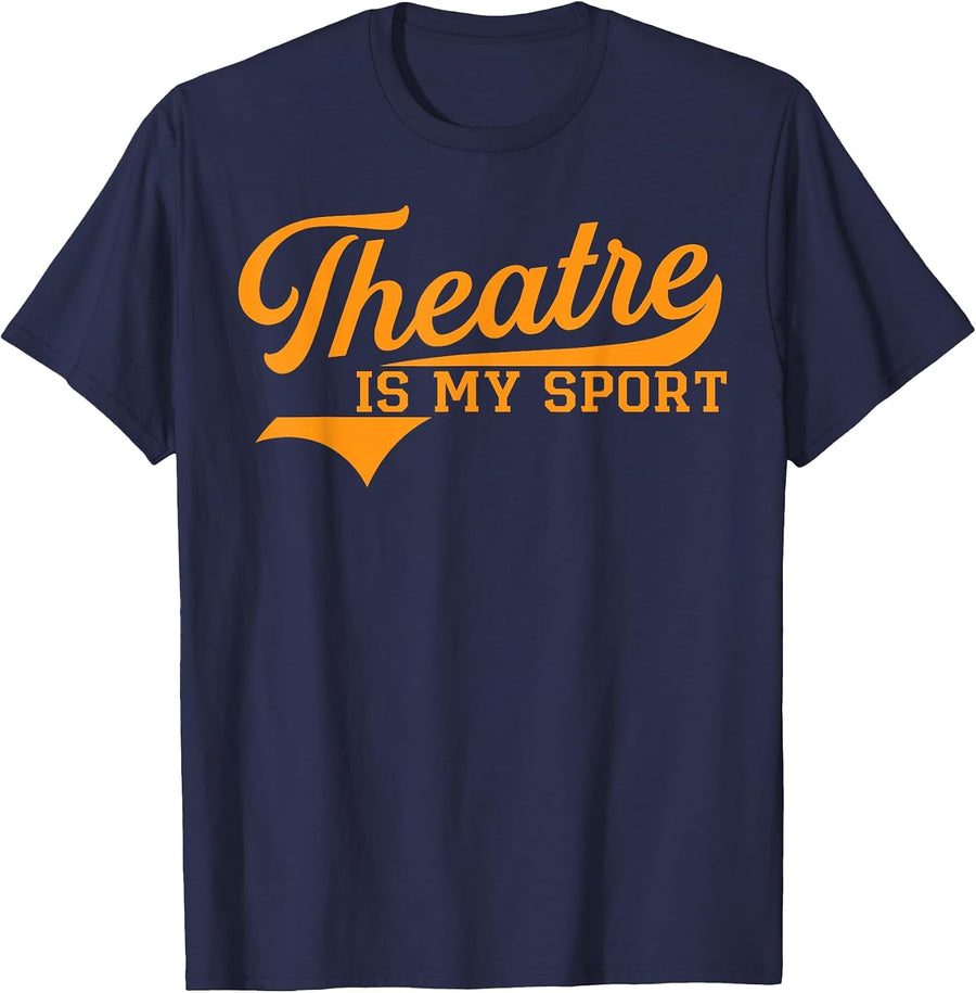 Theater is My Spot Funny Retro Vintage Theater Novelty T-Shirt - Navy Blue