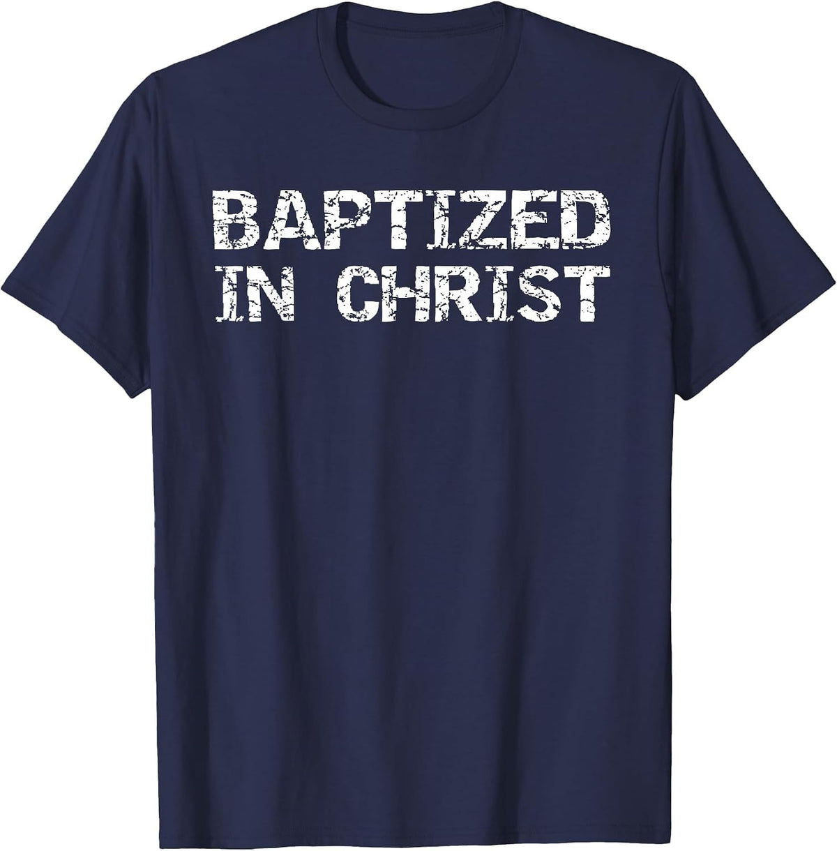 Baptized in Christ After Baptism Shirt for Boys Baptism T-Shirt - Navy Blue