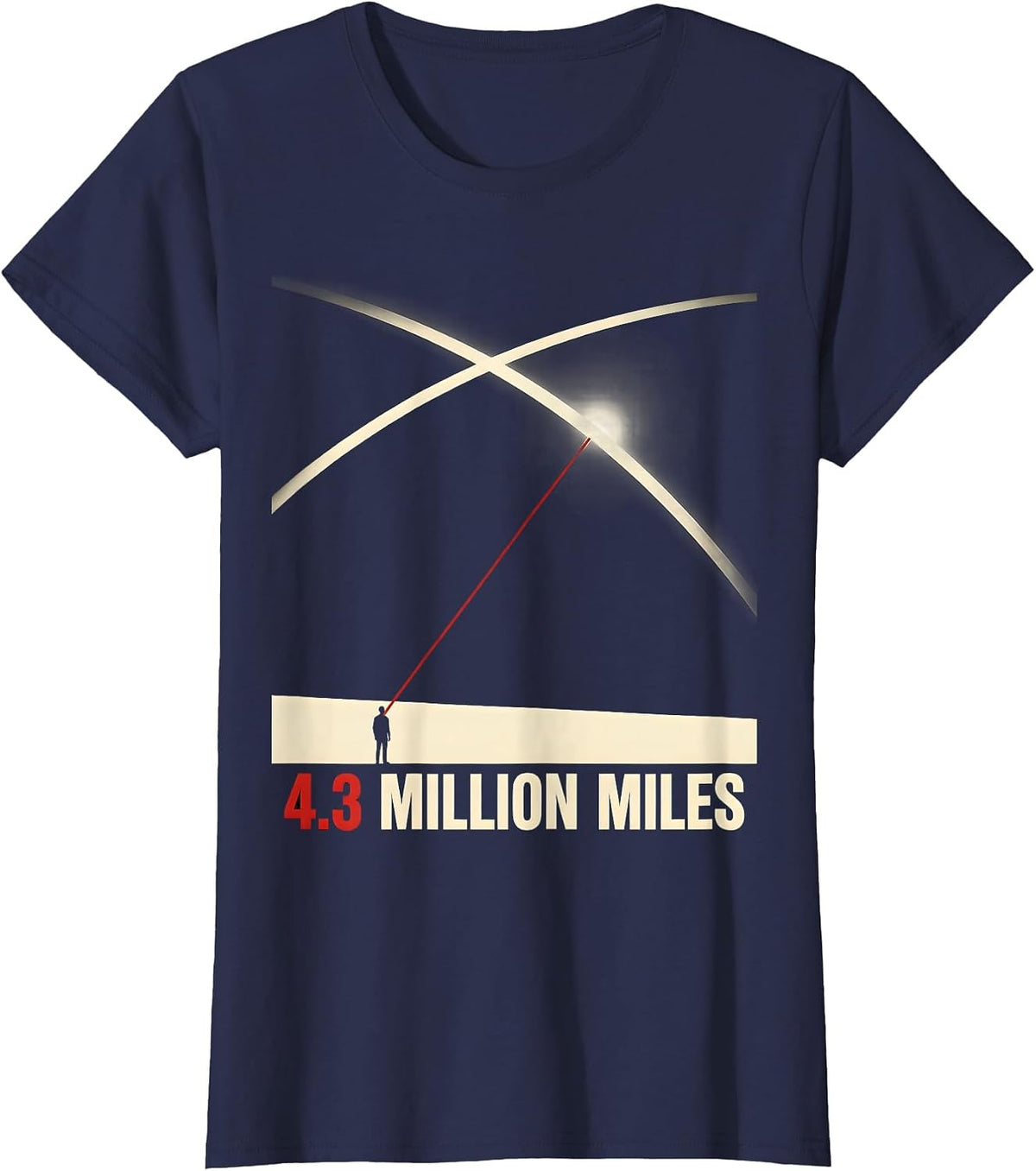 Women's 4.3 Million Miles Constructivist Astrophysics Science T-Shirt - Navy Blue