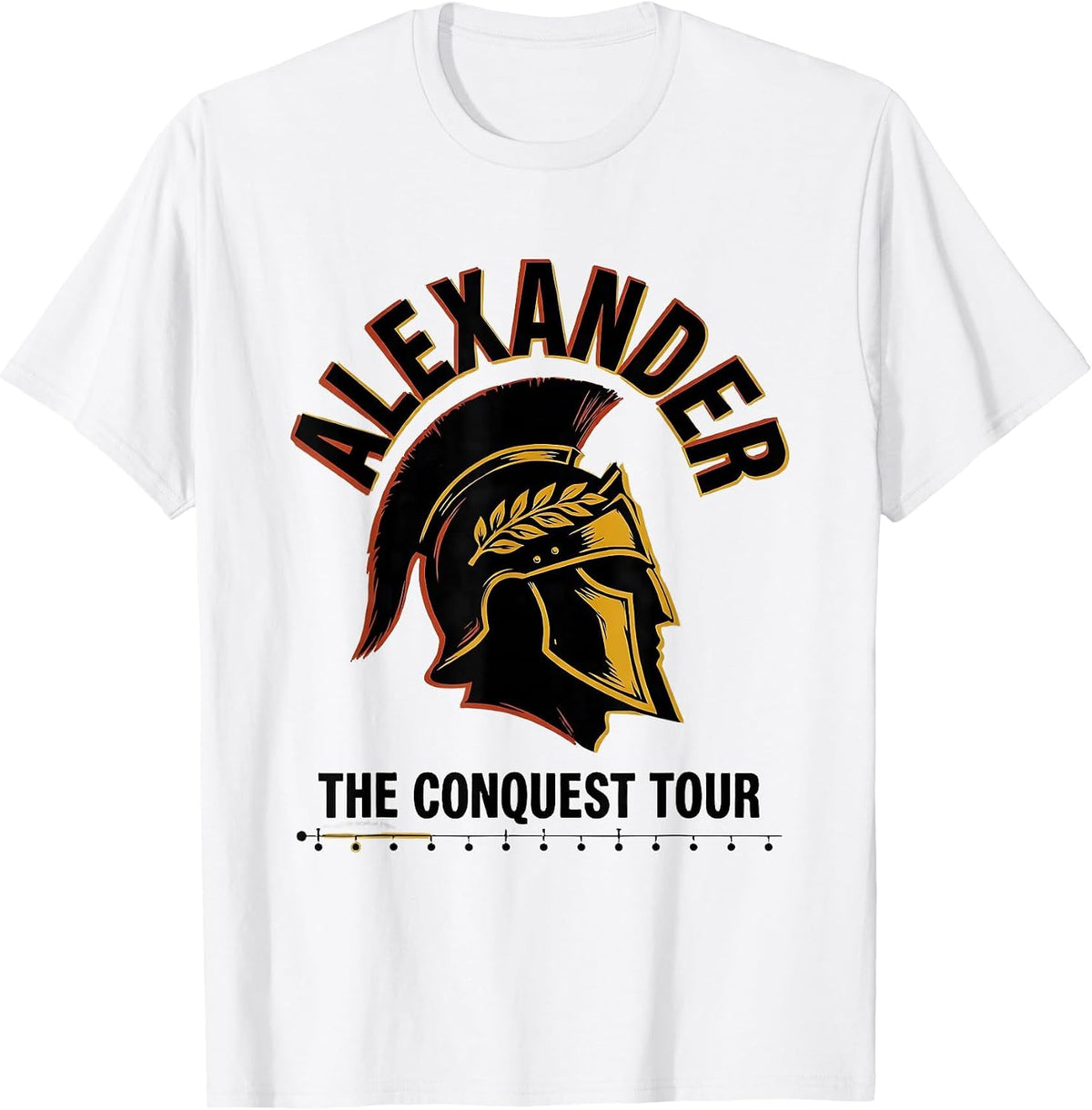 Men's Alexander — The Conquest Tour Funny History Teacher History T-Shirt - White