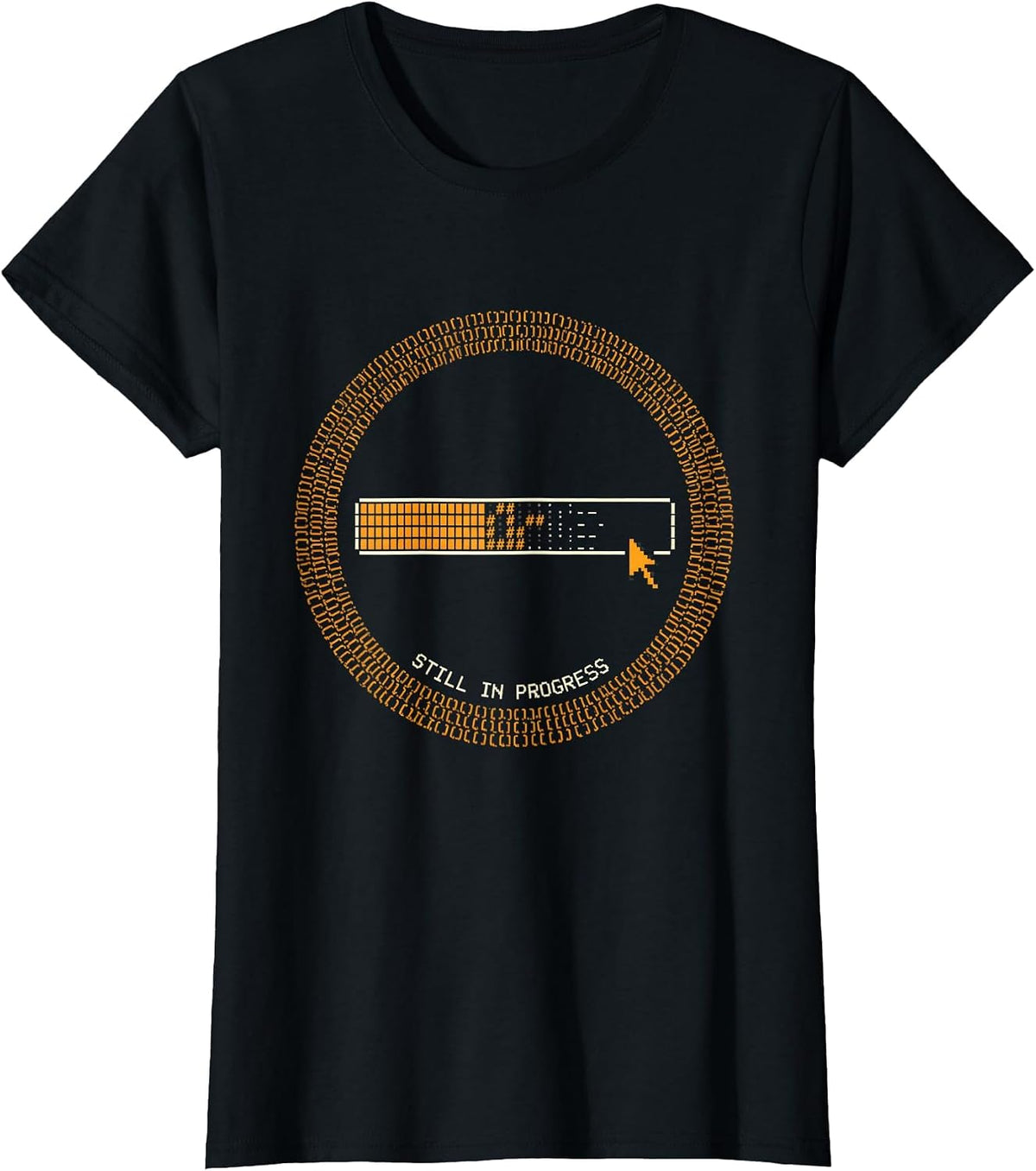 Still In Progress Growth Mindset Design T-Shirt - Black