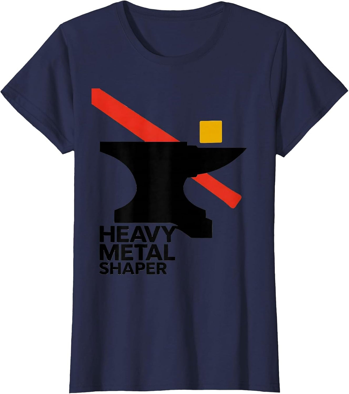 Women's Heavy Metal Shaper Funny Blacksmith Forge Trade Pride T-Shirt - Navy Blue