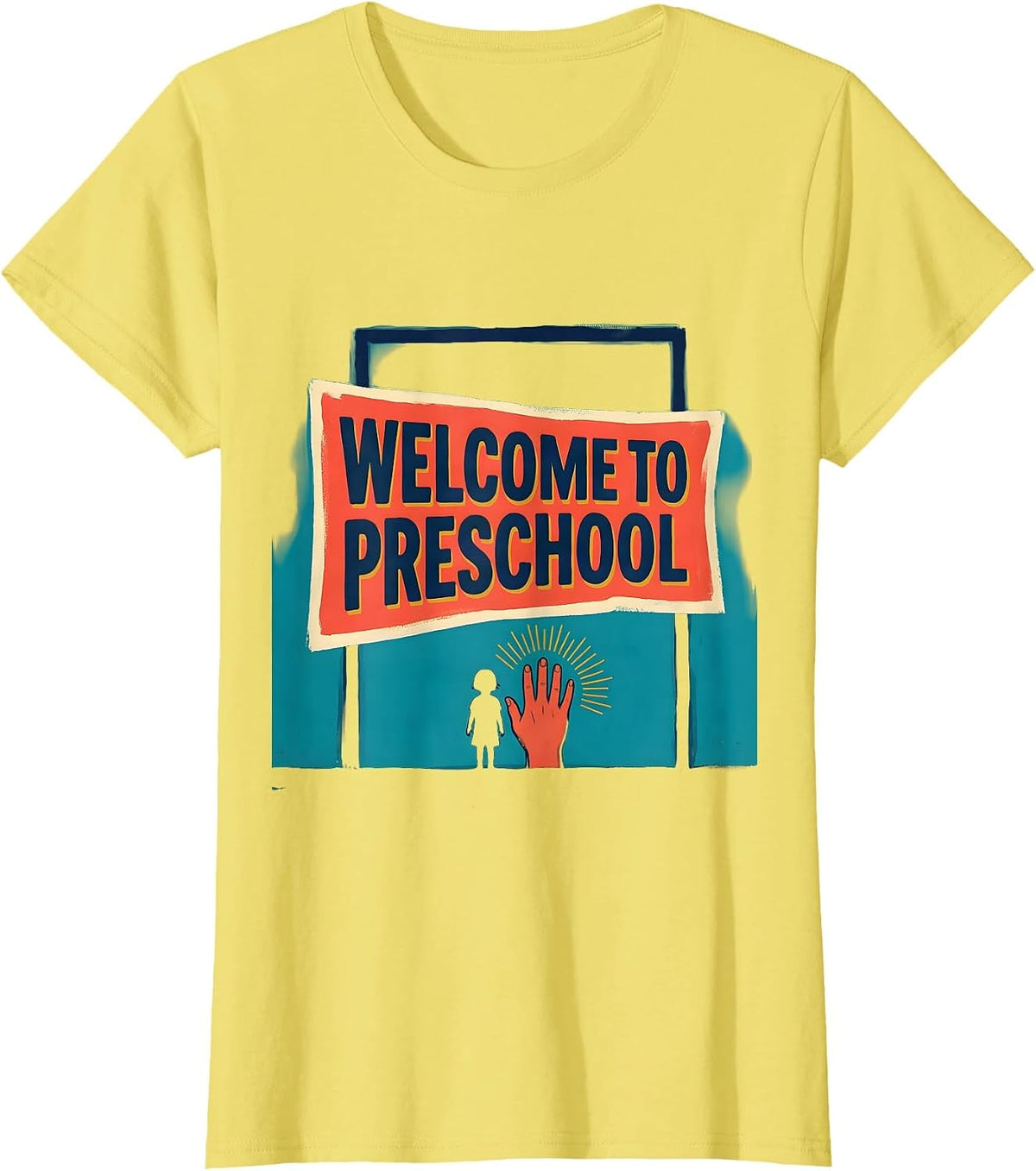 Welcome To Preschool Playful Teacher Appreciation Back T-Shirt - Lemon Yellow