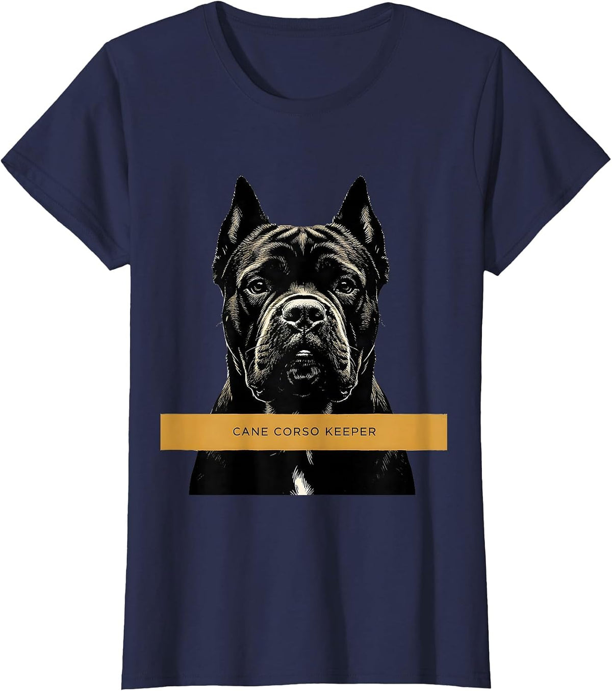 Women's Cane Corso Keeper Minimalist Dog Lover Gift T-Shirt - Navy Blue