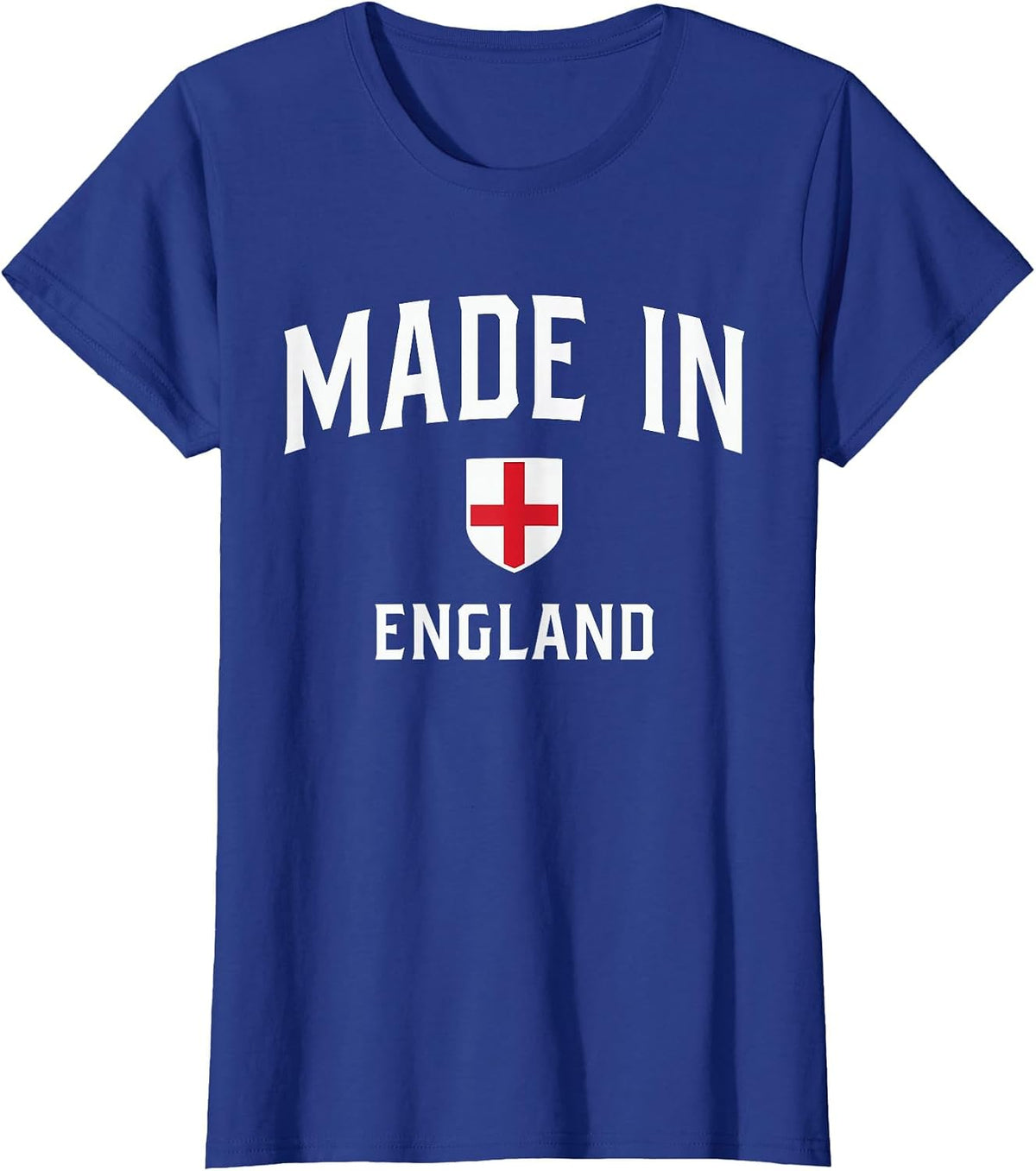 Made in England Flag Patriot Shield T-Shirt - Royal Blue