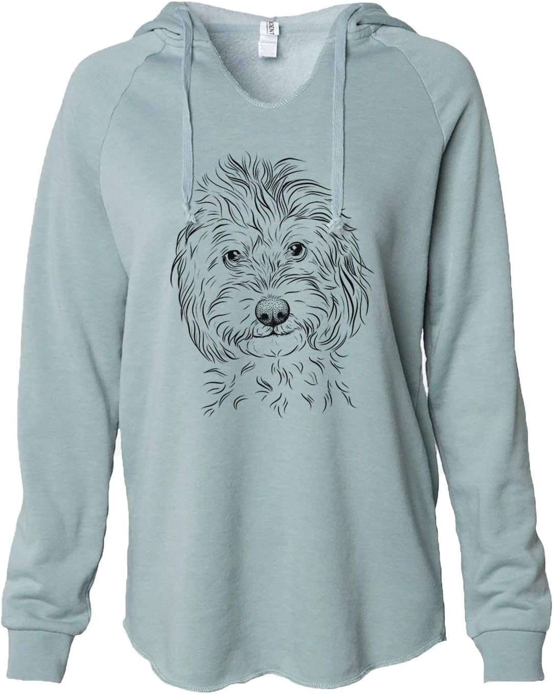 Inkopious Mason the Cavapoo - Cali Wave Hooded Sweatshirt - Sage