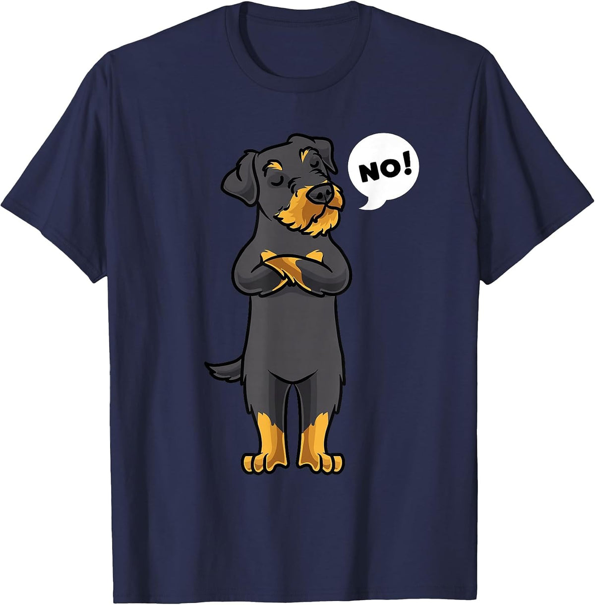 Stubborn Jagdterrier Dog Funny T-Shirt - Navy Blue