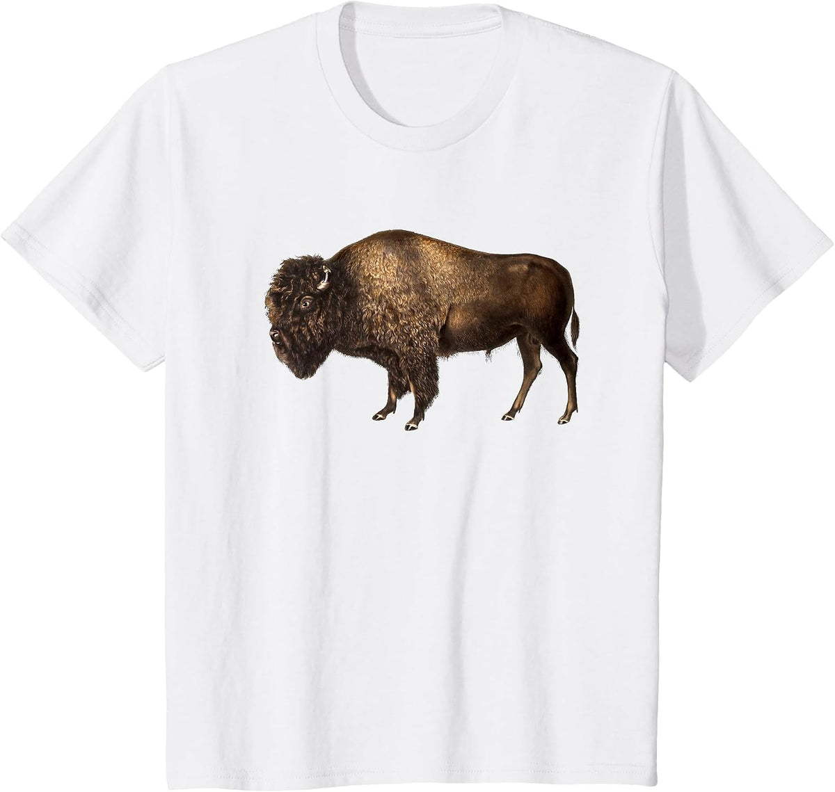 Buffalo Vintage Retro American Bison T-Shirt - White