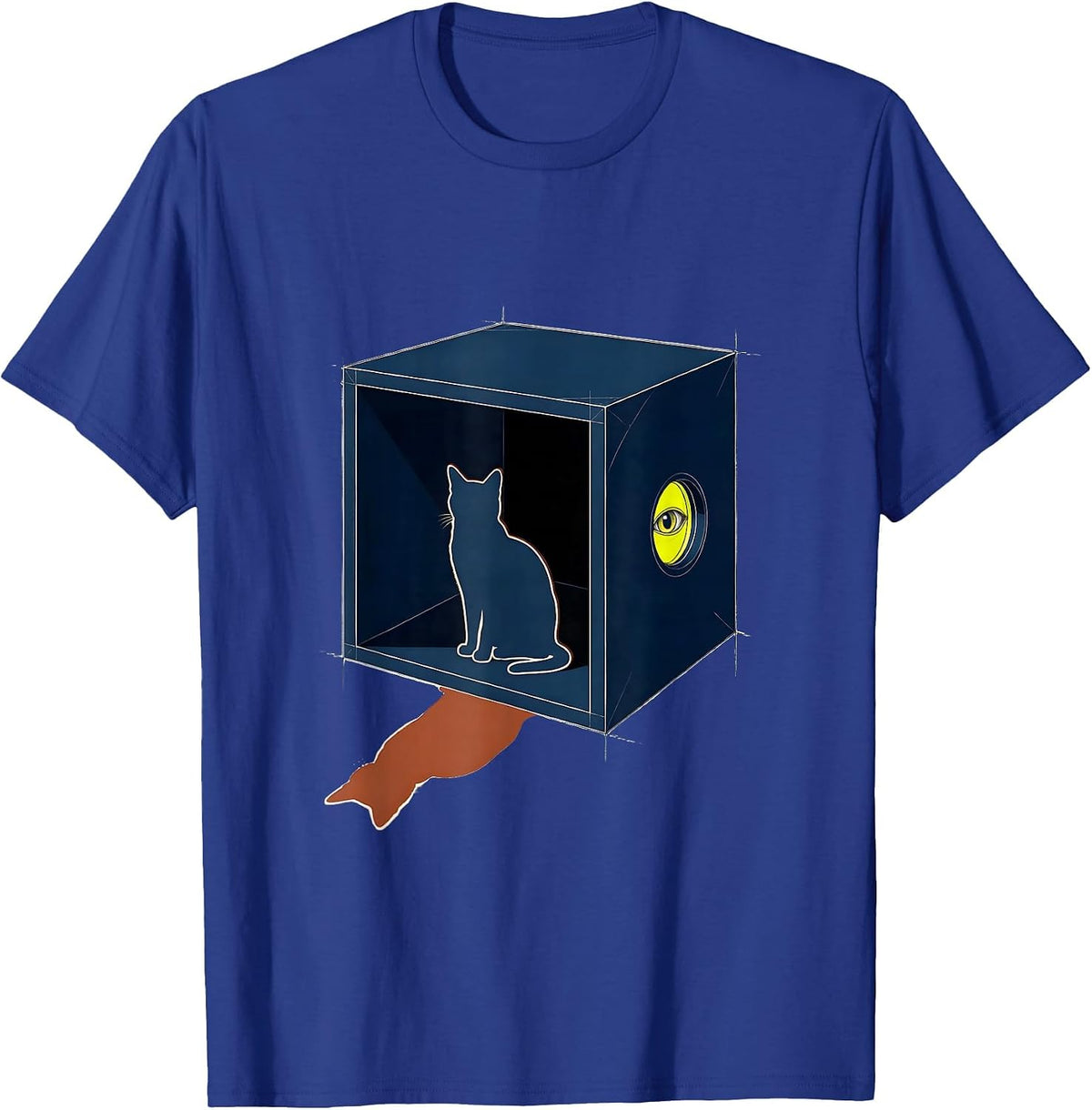Schrödinger Cat Quantum Physics Humor Science Enthusiast T-Shirt - Royal Blue