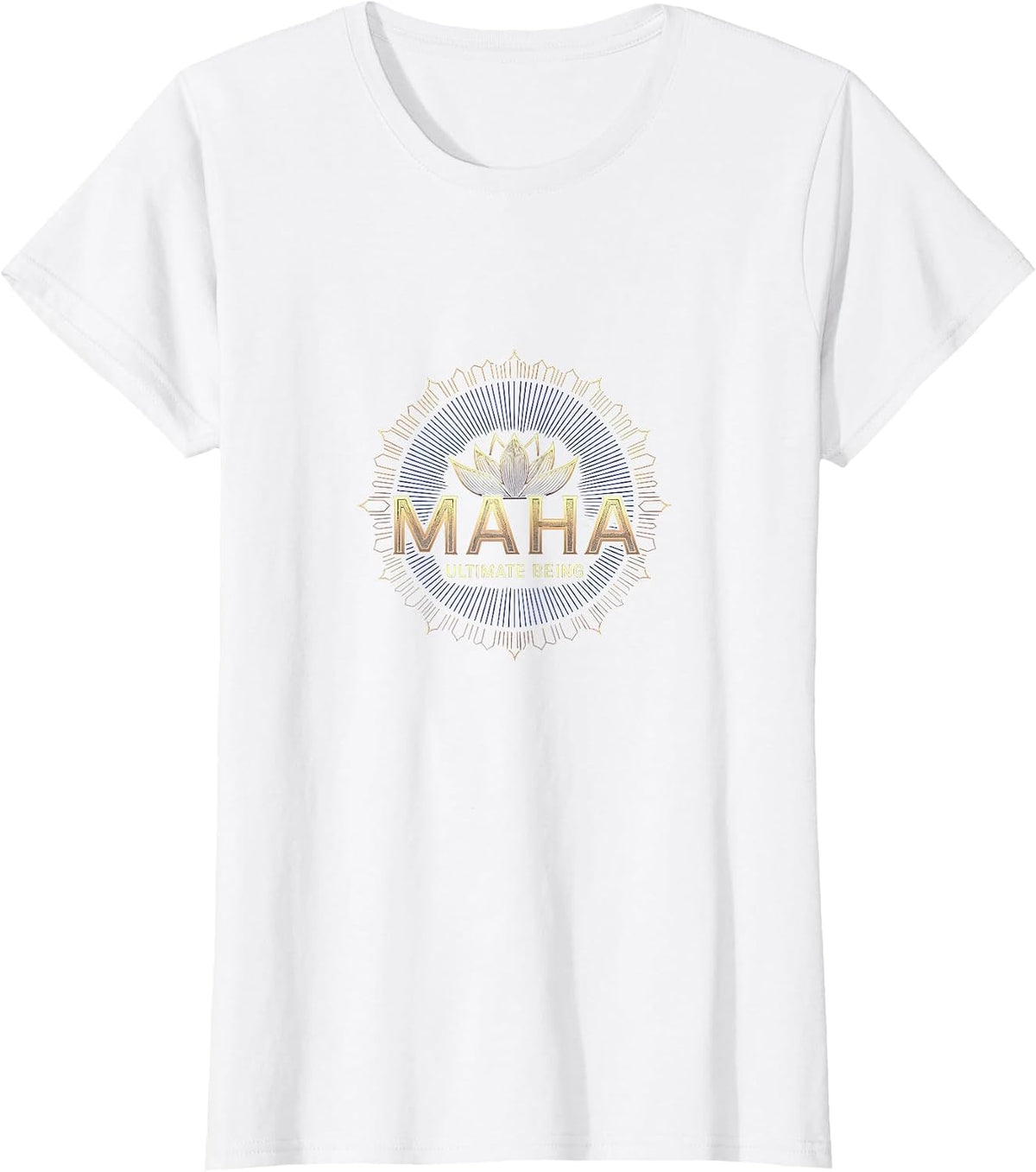 Maha Ultimate Being - Lotus Spiritual Enlightenment Art T-Shirt - White