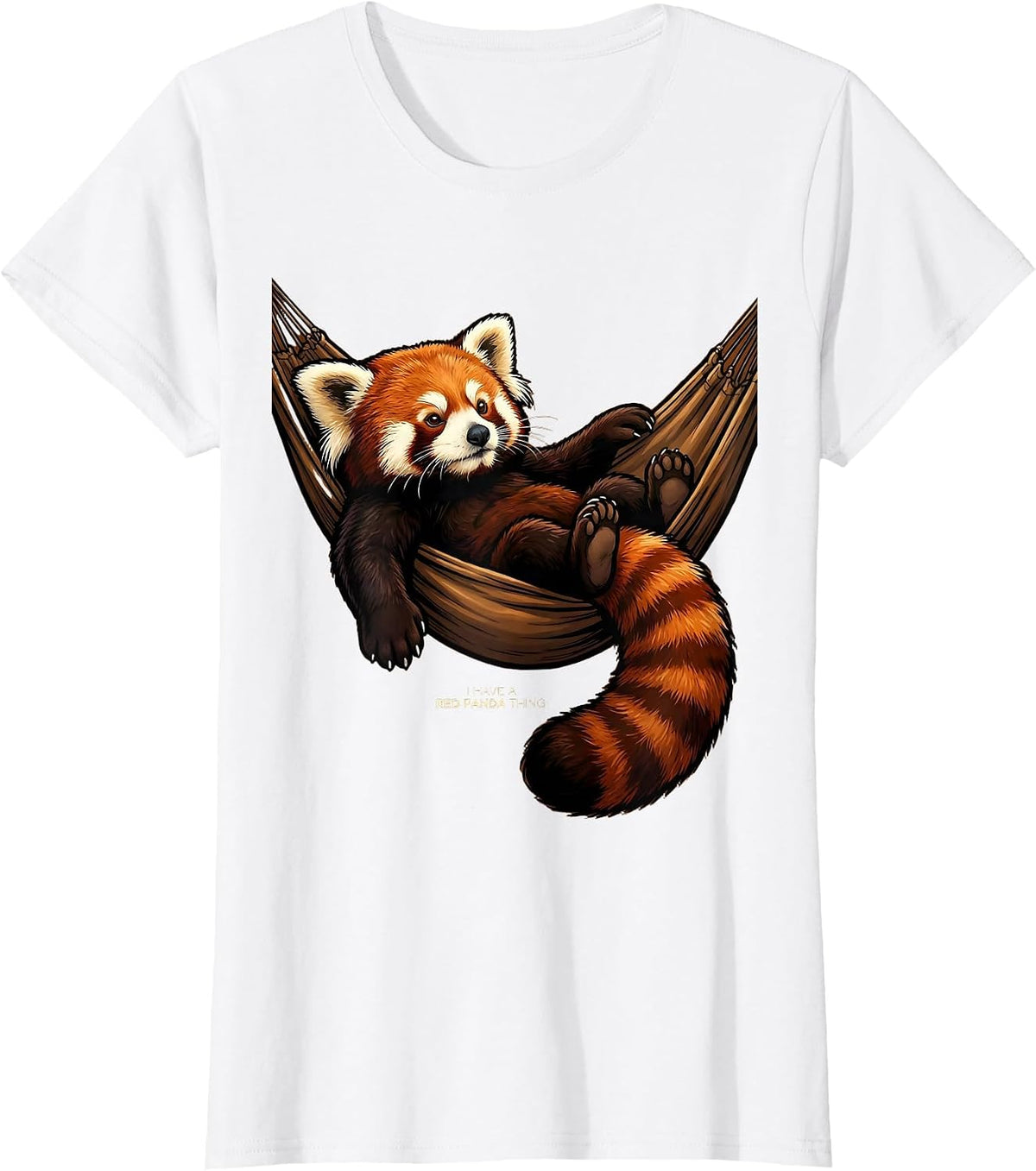 Women's I Have A Red Panda Thing Cartoon Red Panda Lover Gift T-Shirt - White