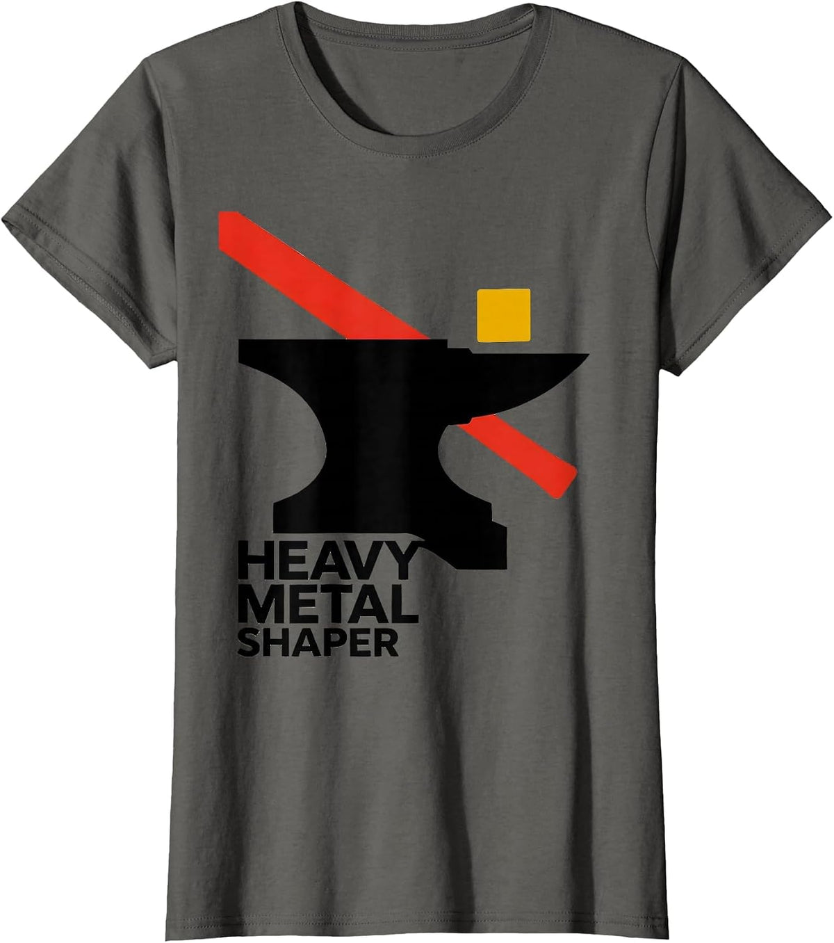 Women's Heavy Metal Shaper Funny Blacksmith Forge Trade Pride T-Shirt - Asphalt Grey