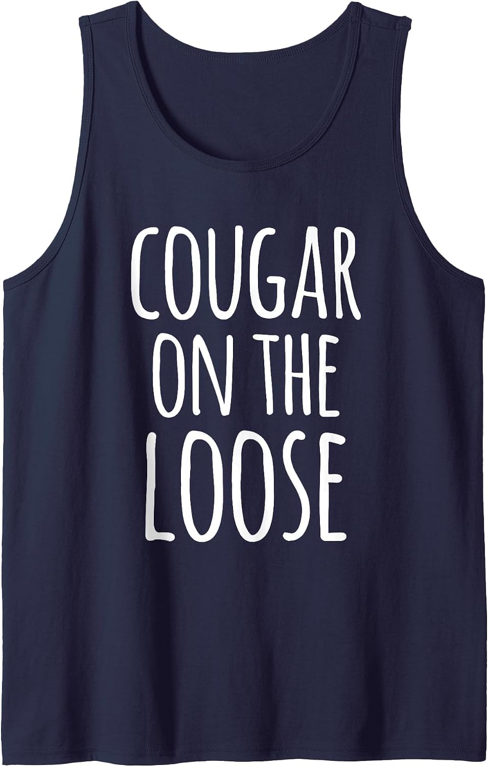 Cougar On The Loose Funny Cougar Mom Grandma Women Tank Top - Navy Blue