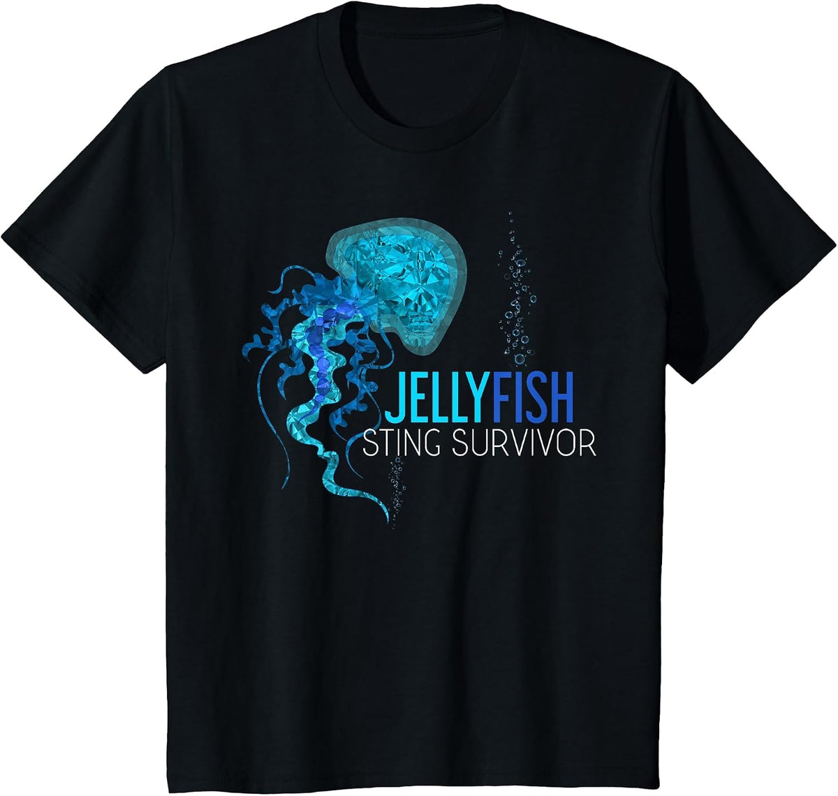 Jellyfish Nettle Survivor Funny Sea Creature Jellyfish T-Shirt - Black