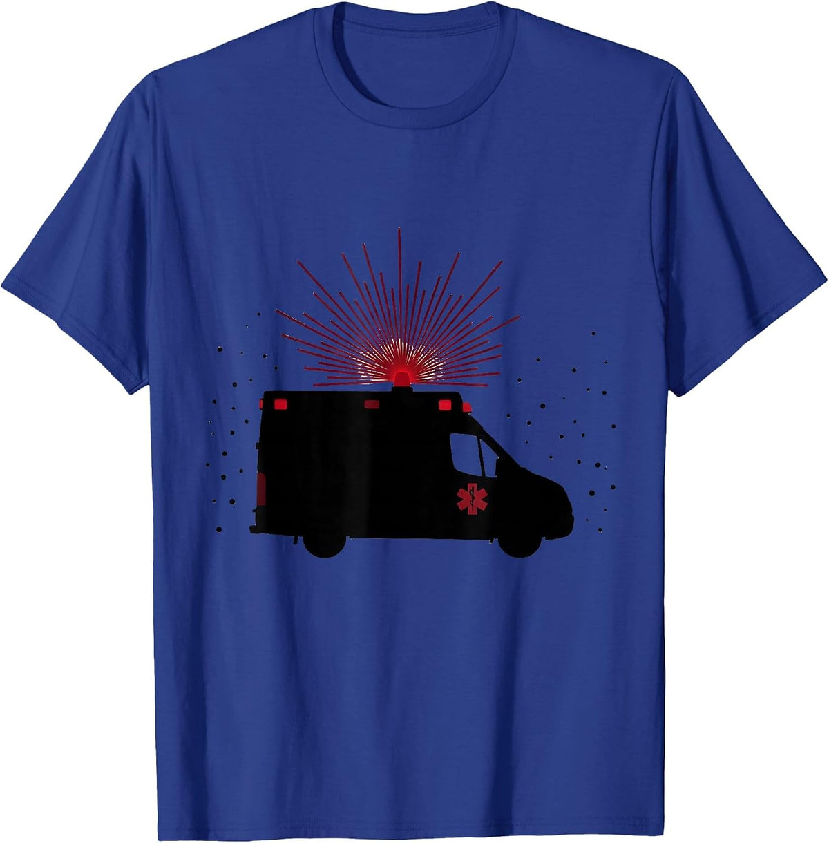 Men's Ambulance Silhouette Funny EMT Paramedic Gift T-Shirt - Royal Blue