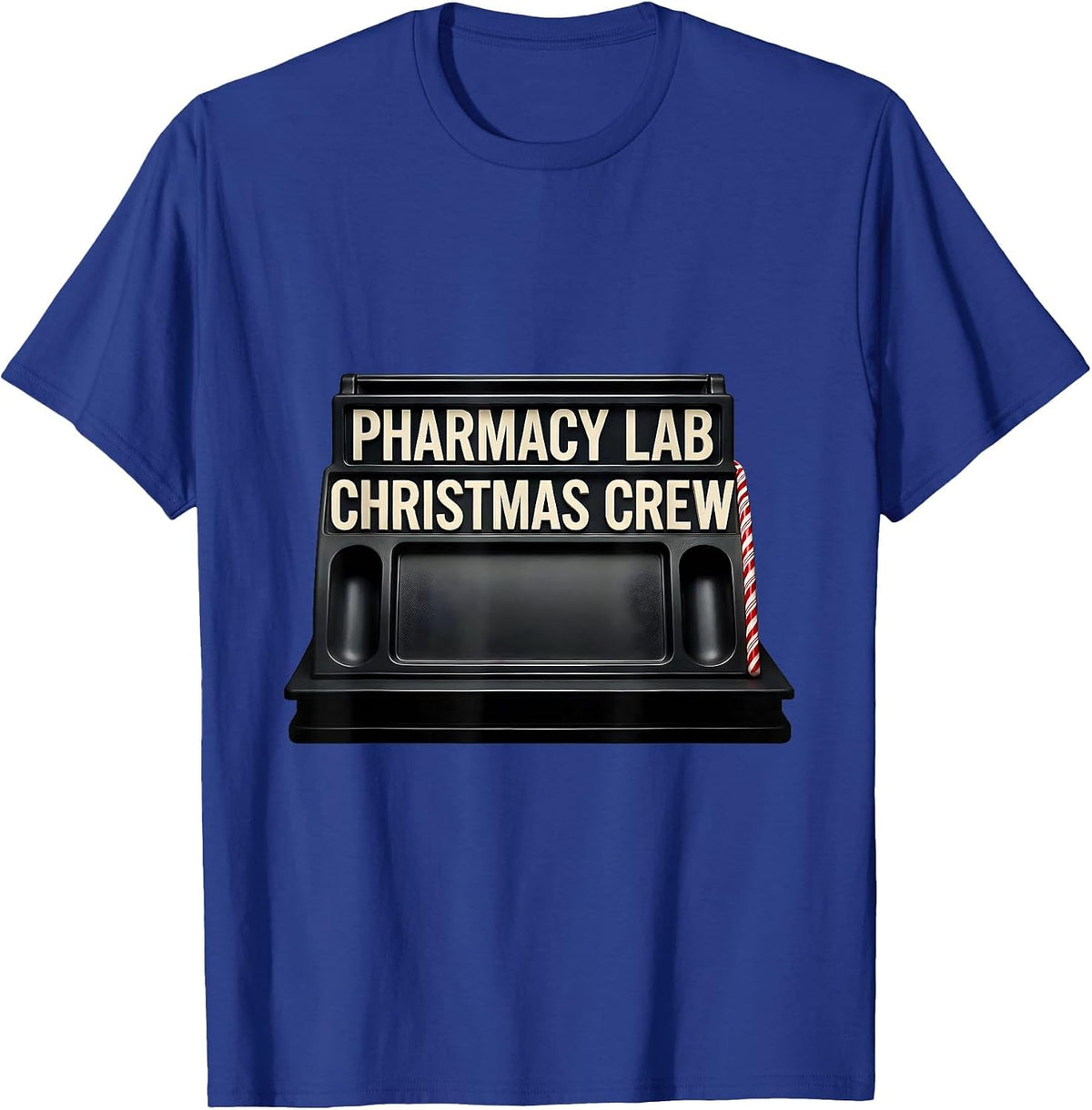 Men's Pharmacy Lab Christmas Crew Funny Pharmacy Tech Squad T-Shirt - Royal Blue