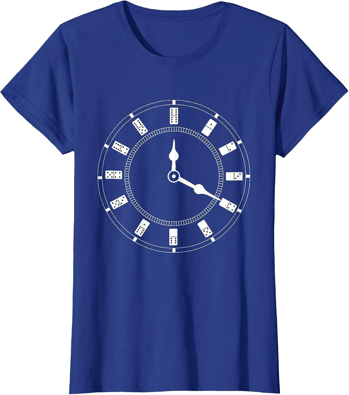 Domino Fan Clock Domino Player Tile Board Game Friend T-Shirt - Royal Blue