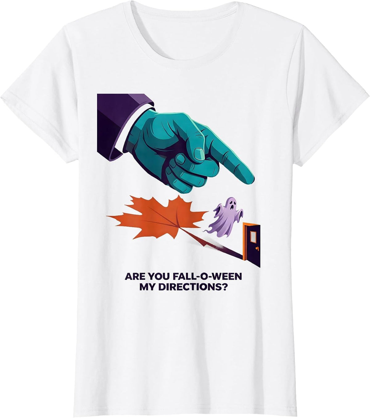 Are You Fall-O-Ween My Directions Funny Teacher Halloween T-Shirt - White