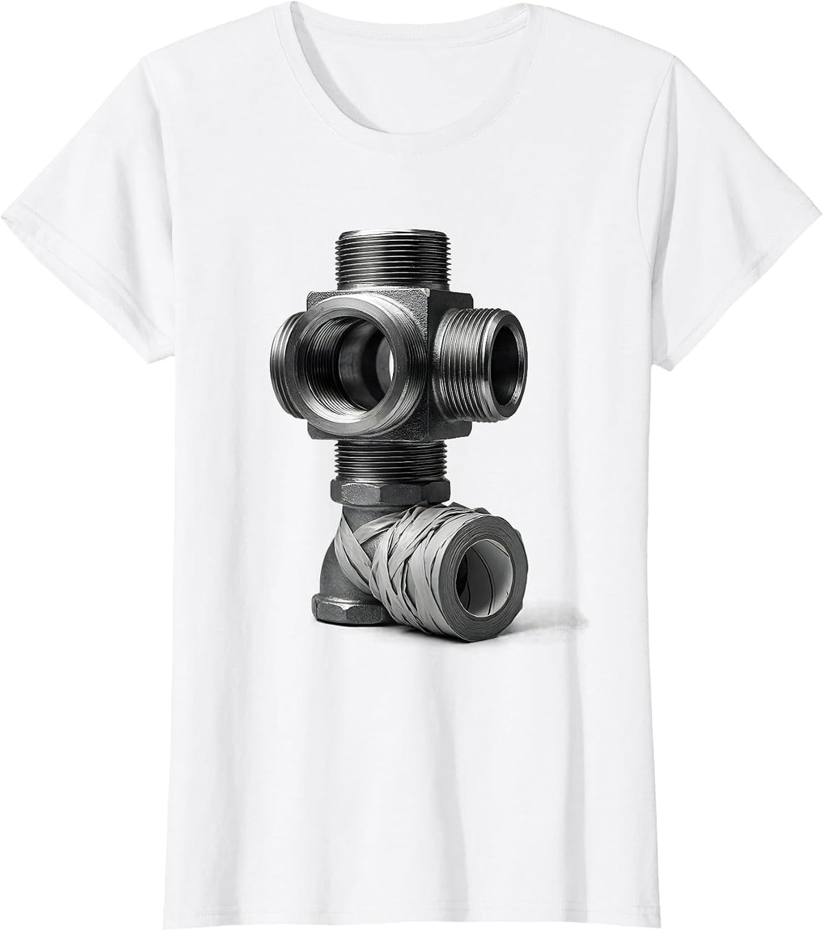 Women's Pipe Union Plumbing Humor Plumber Dad Gift T-Shirt - White