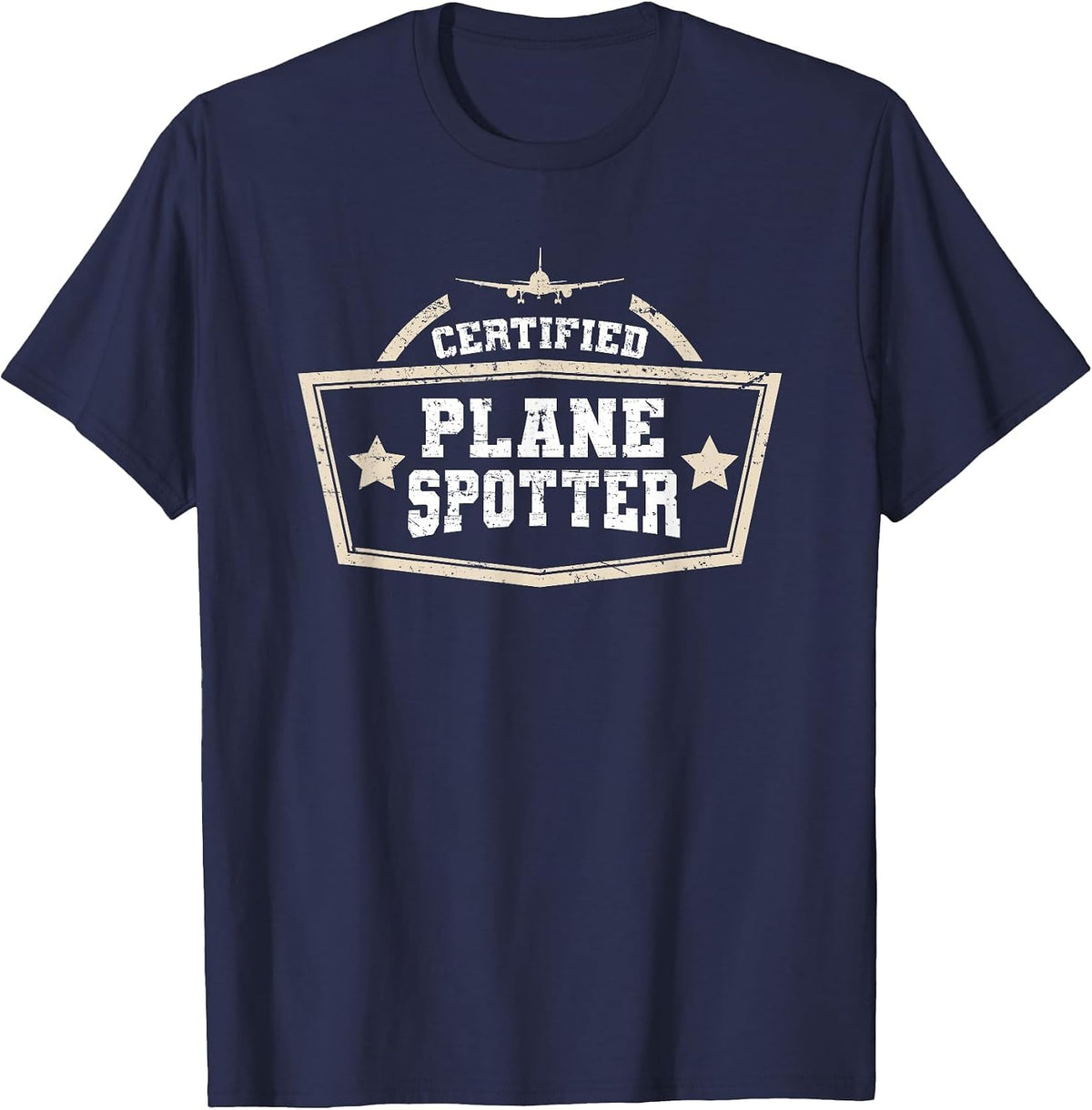 Plane Spotting Plane Spotter T-Shirt - Navy Blue