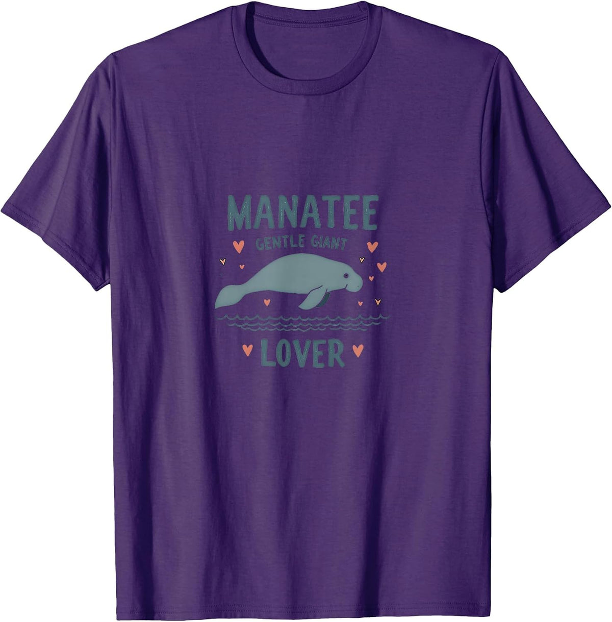 Manatee Gentle Giant Lover Florida Design T-Shirt - Purple