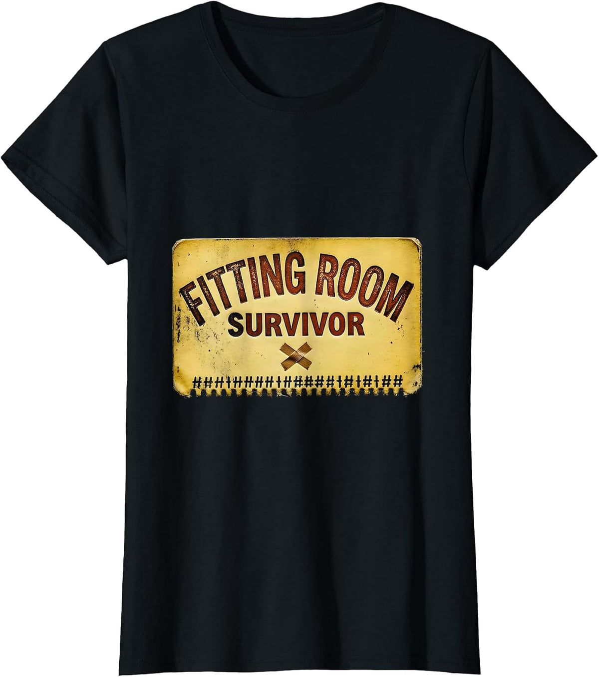 Fitting Room Survivor Vintage Funny Theatre Kid Musical T-Shirt - Black