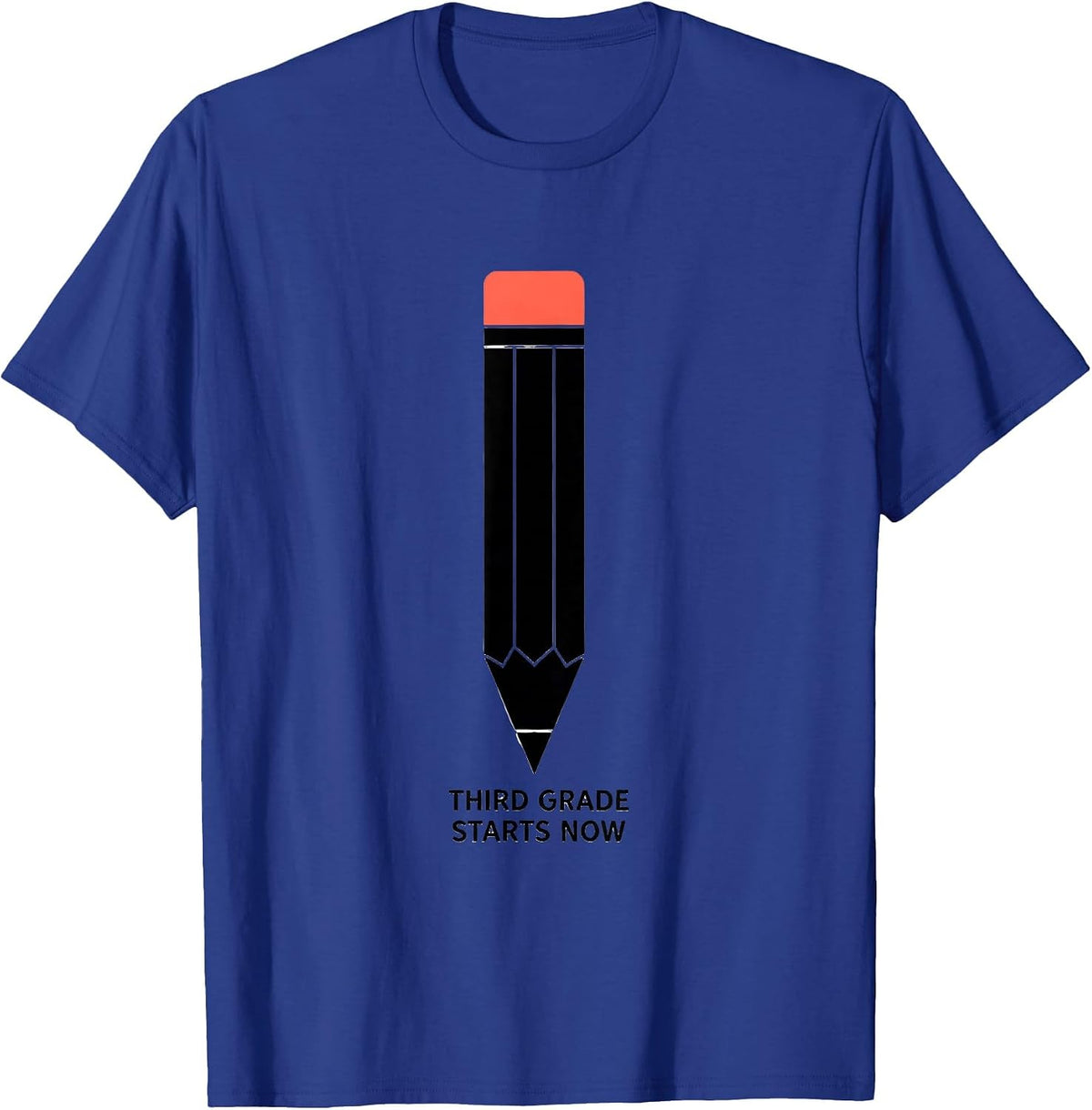Third Grade Starts Now Minimalist Back To School Teacher T-Shirt - Royal Blue