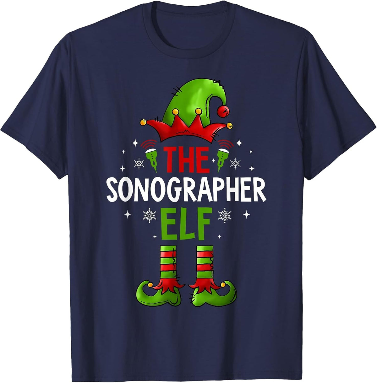 The Sonographer Elf T-Shirt - Navy Blue