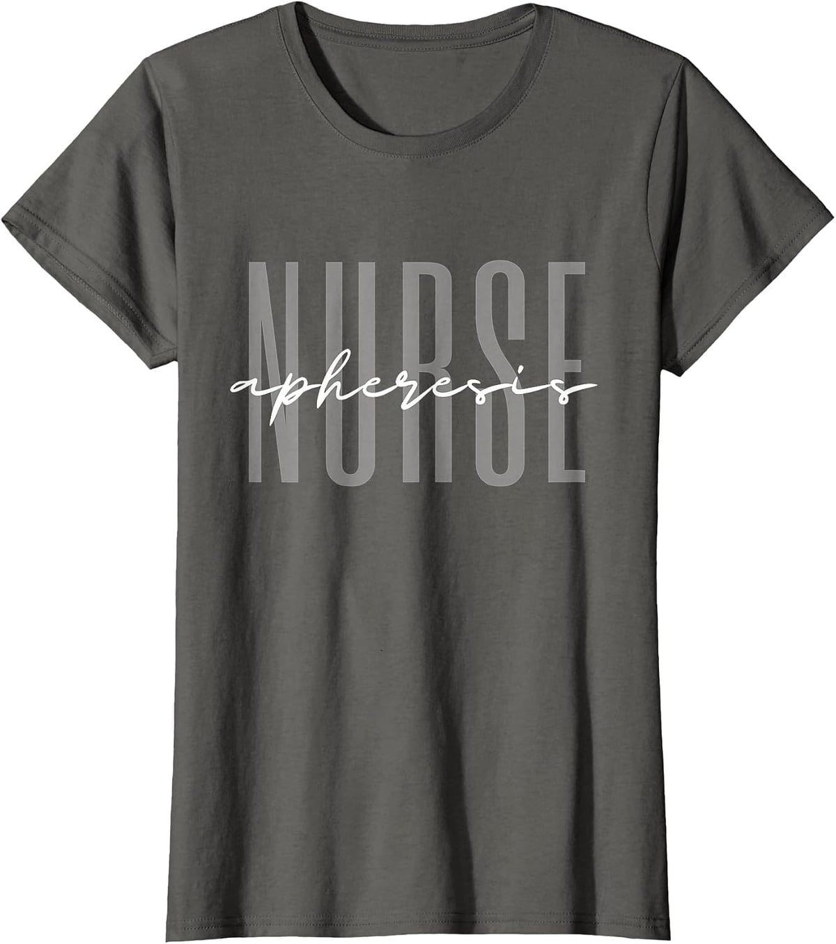 Apheresis Nurse Dialysis Nurse Nephrology Nursing T-Shirt - Asphalt Grey