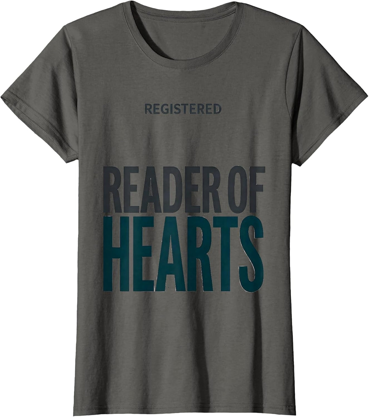 Women's Registered Reader Of Hearts Funny Sonographer Ultrasound T-Shirt - Asphalt Grey