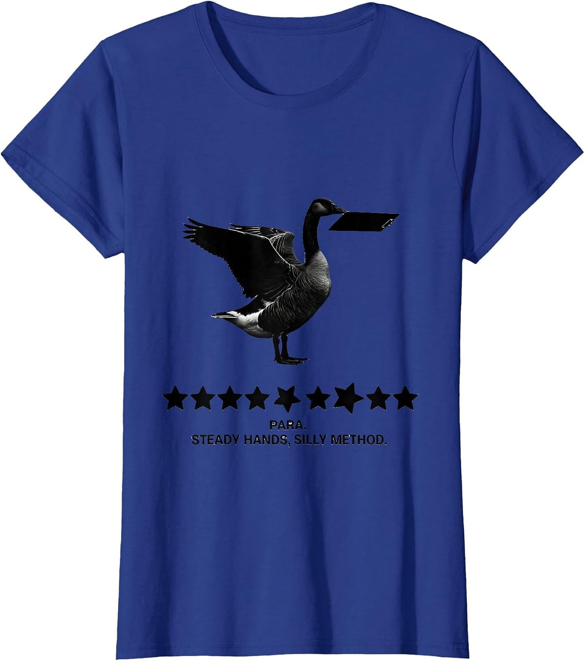Women's Para Steady Hands Silly Method Funny Paraprofessional SPED T-Shirt - Royal Blue