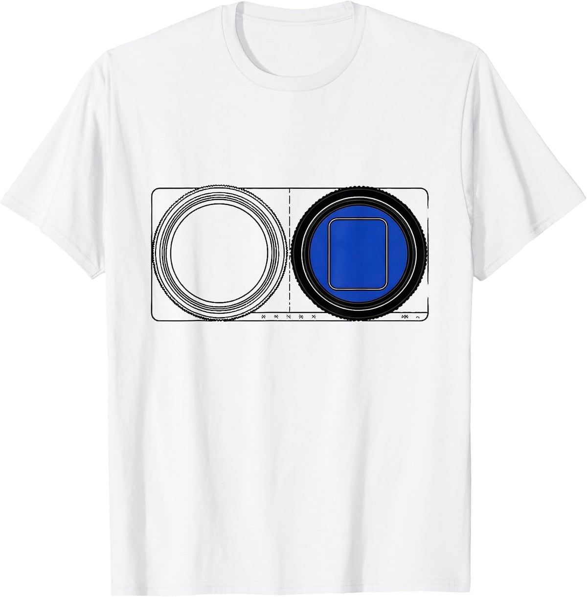 Men's Trial Frame Flip Humor Optometrist Eye Doctor Gift T-Shirt - White