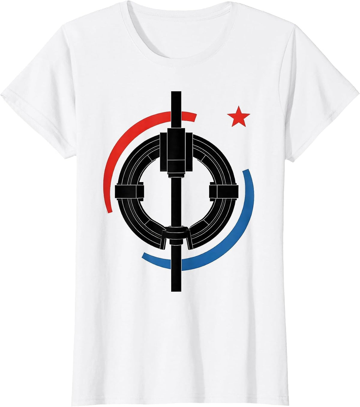 Drill-Pipe Elevator Bauhaus Modernist Oilfield Worker T-Shirt - White