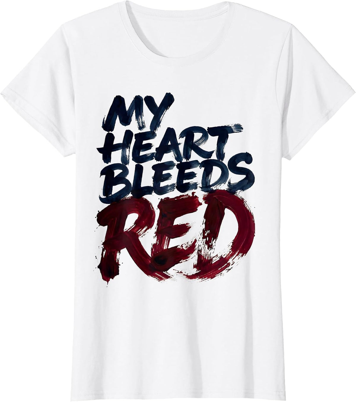My Heart Bleeds Red Patriot Day Kids Design T-Shirt - White