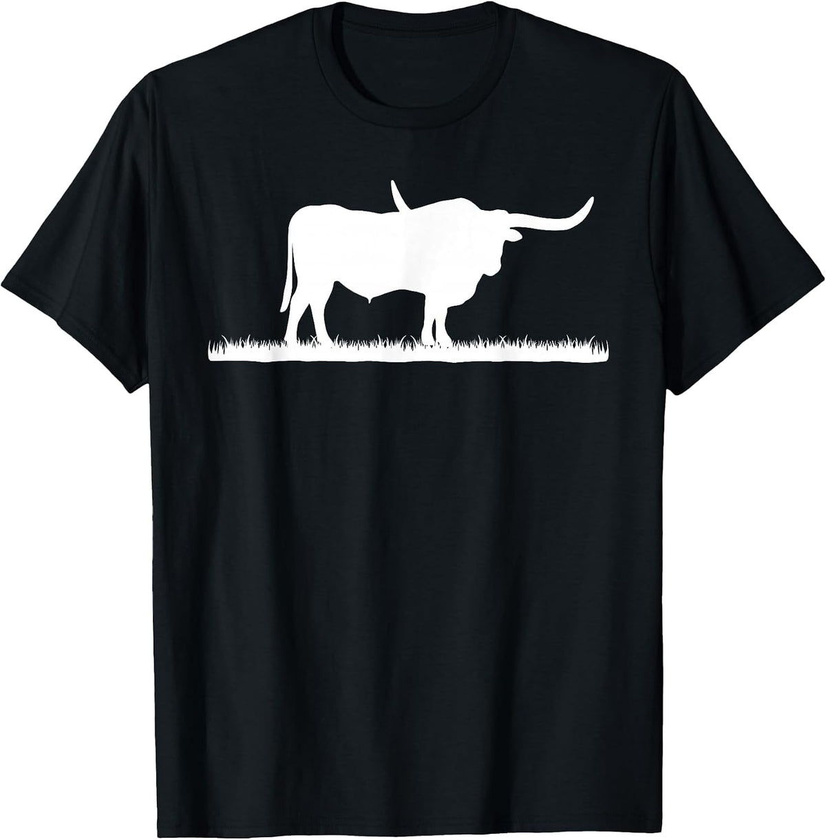 Texas Longhorn Rancher - Longhorn Cow for Cattle Farmer T-Shirt - Black