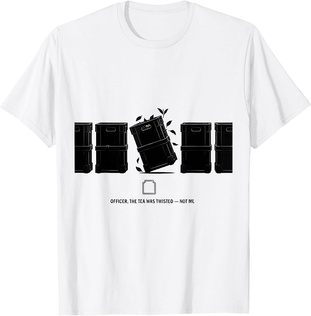 Men's Officer, The Tea Was Twisted — Not Me Funny History Teacher T-Shirt - White