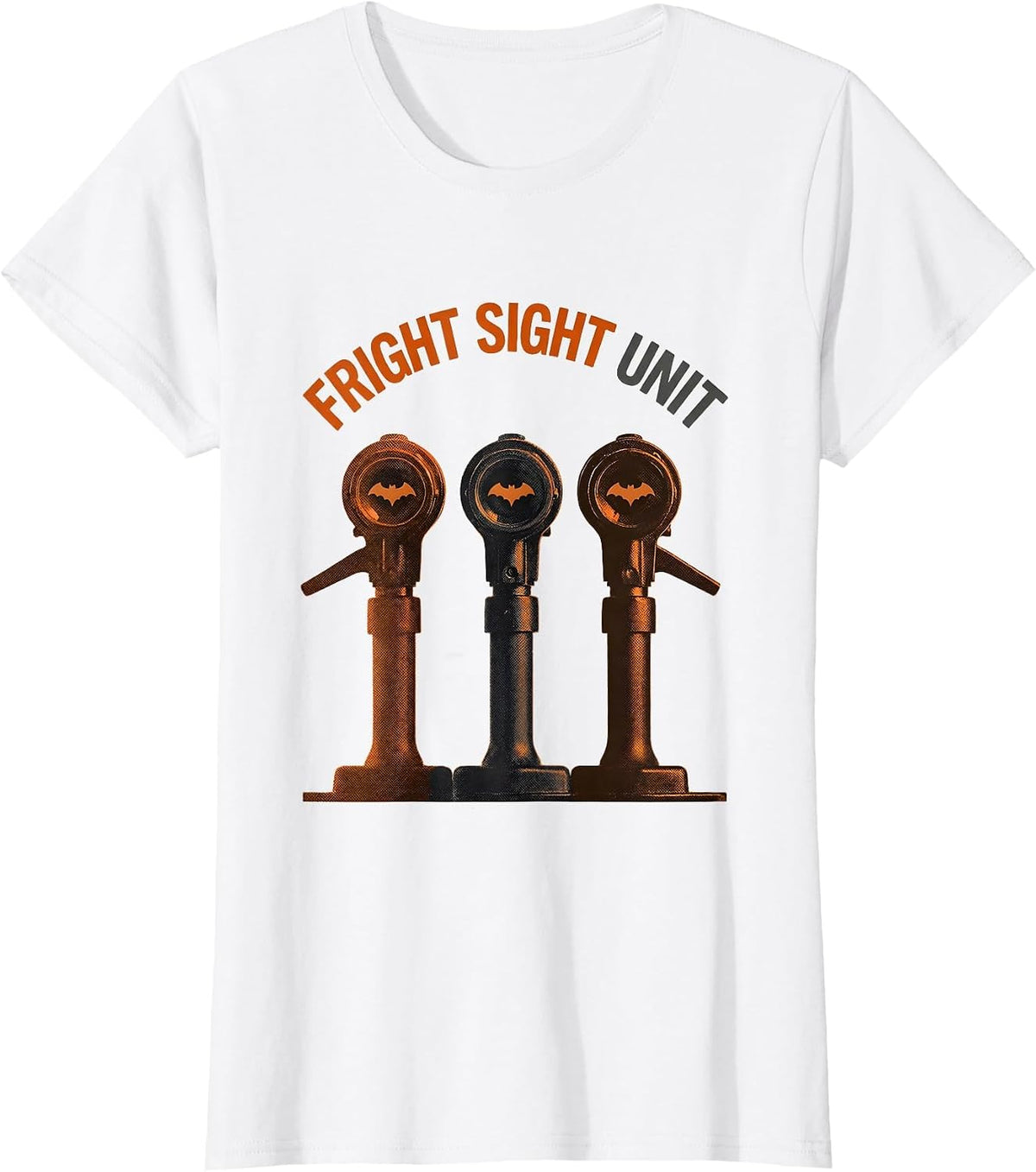Fright Sight Unit Funny Halloween Optometrist Eye Doctor T-Shirt - White