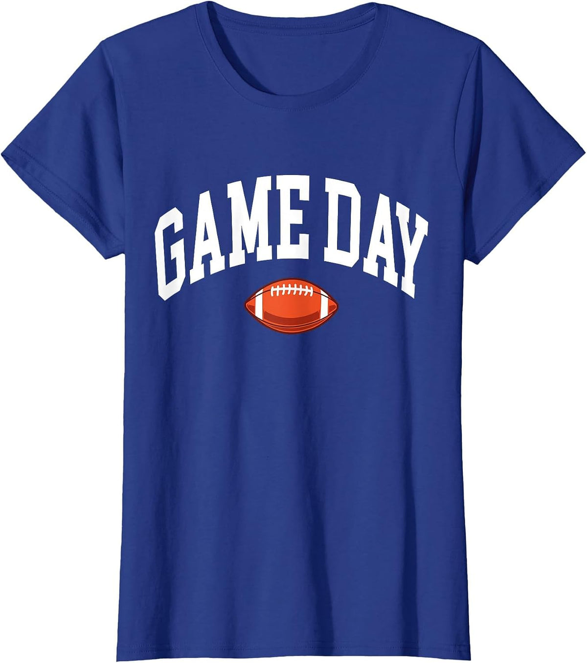Game Day Football Player and Fan Graphic T-Shirt - Royal Blue
