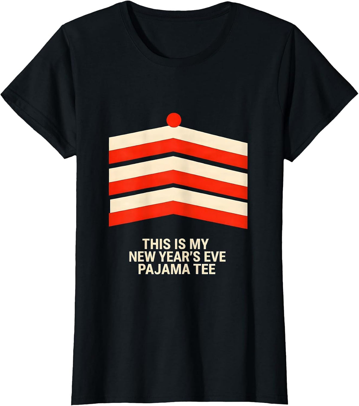 This Is My New Year's Eve Pajama Tee Funny Family Party T-Shirt - Black