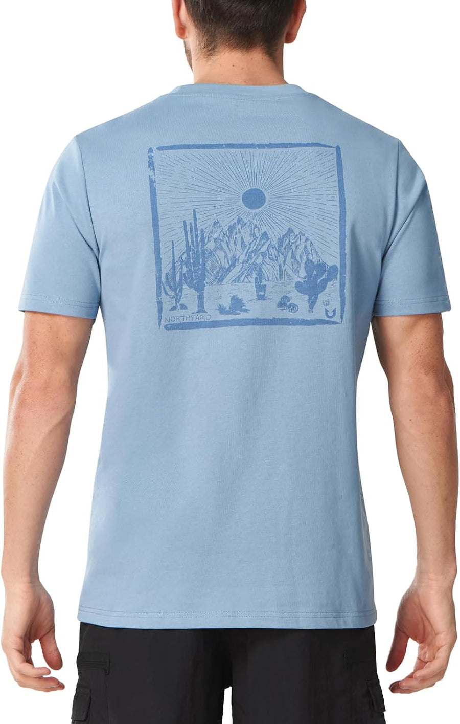 NORTHYARD Men's Graphic T-Shirt – Soft Cotton Crewneck Short Sleeve Tee, Relaxed Fit Casual Summer Shirts for Work Outdoor -