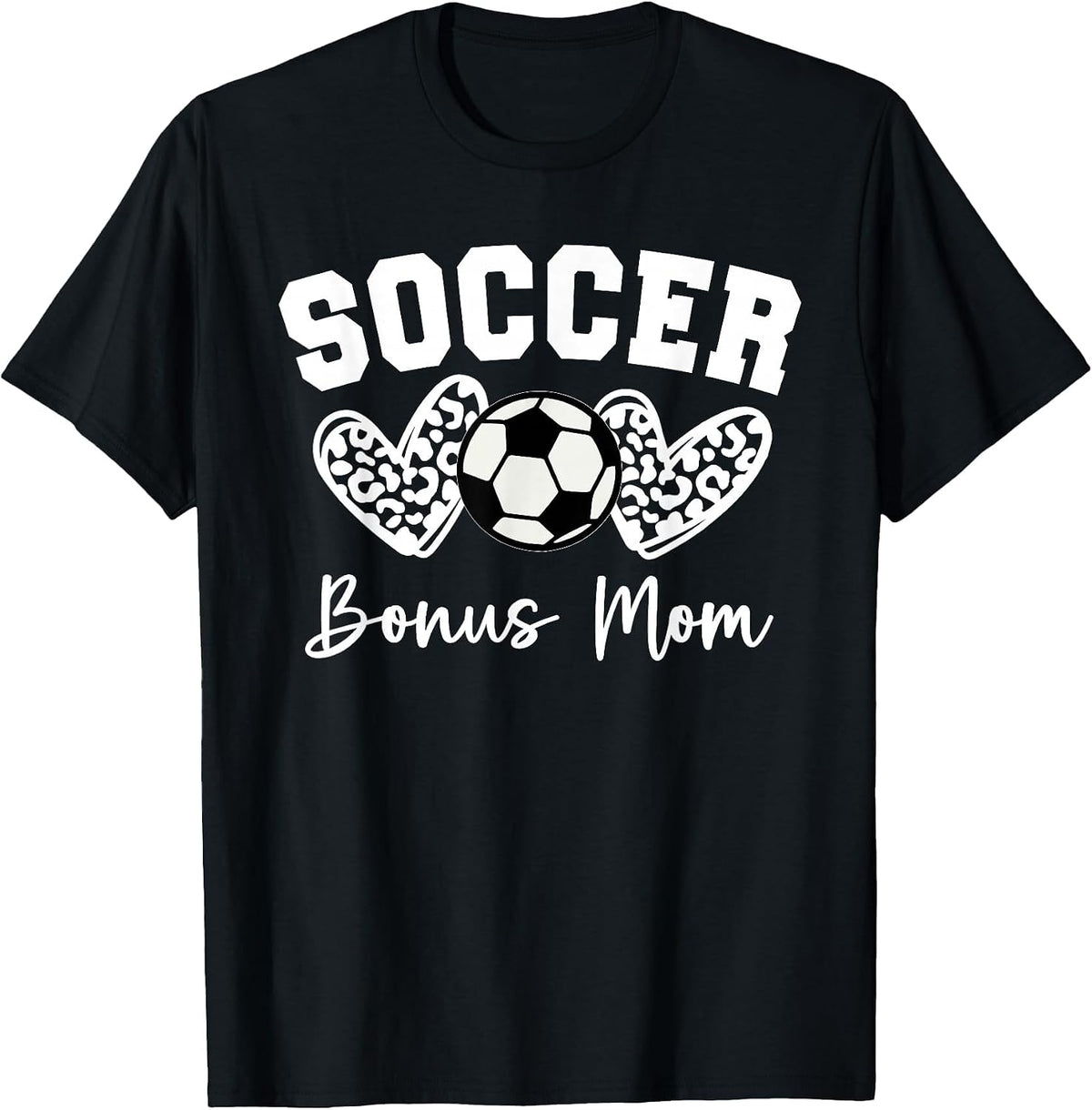 Soccer Bonus Mom Matching Family Soccer T-Shirt - Black