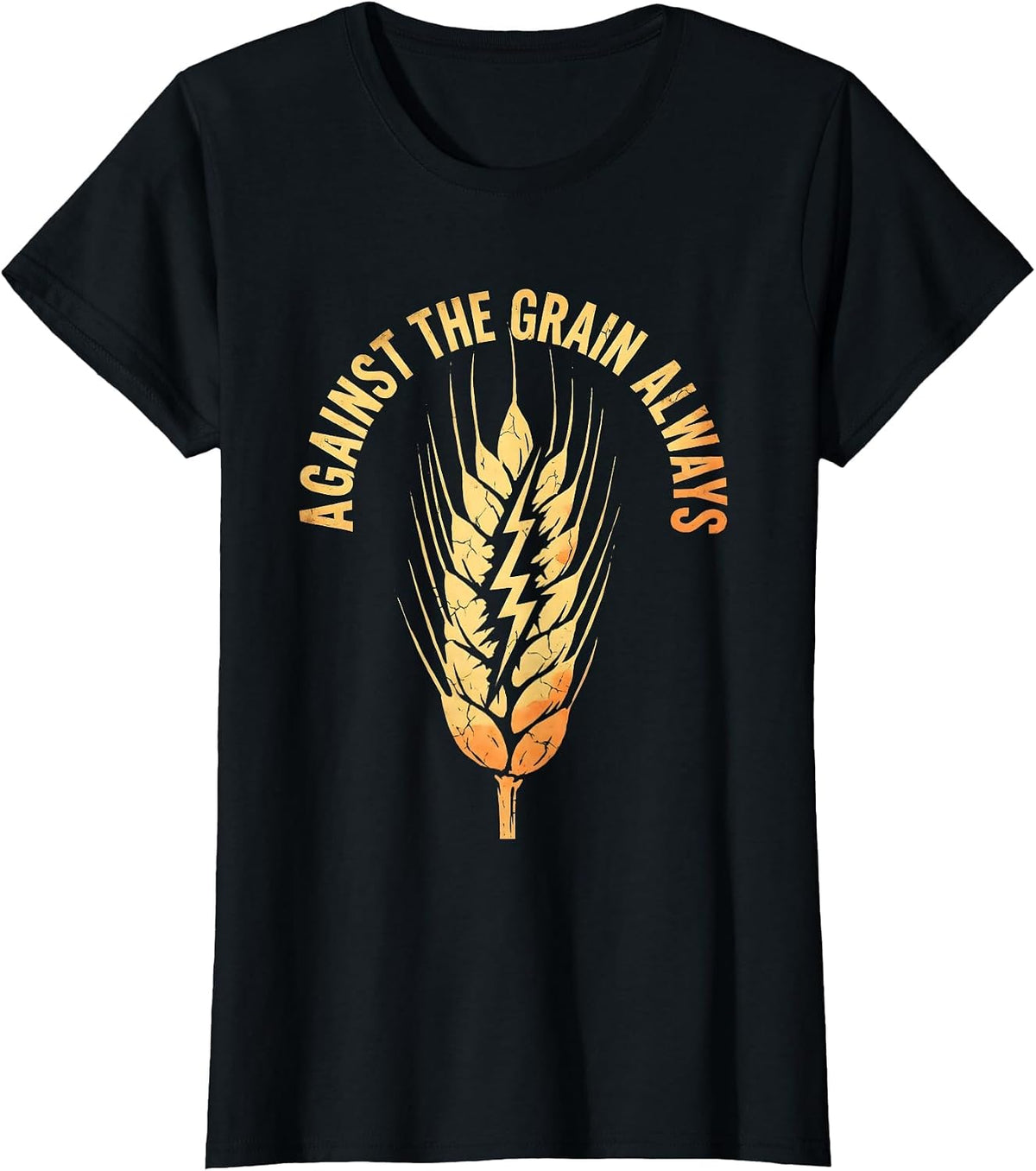 Against the Grain Always Punk Rebel Design T-Shirt - Black