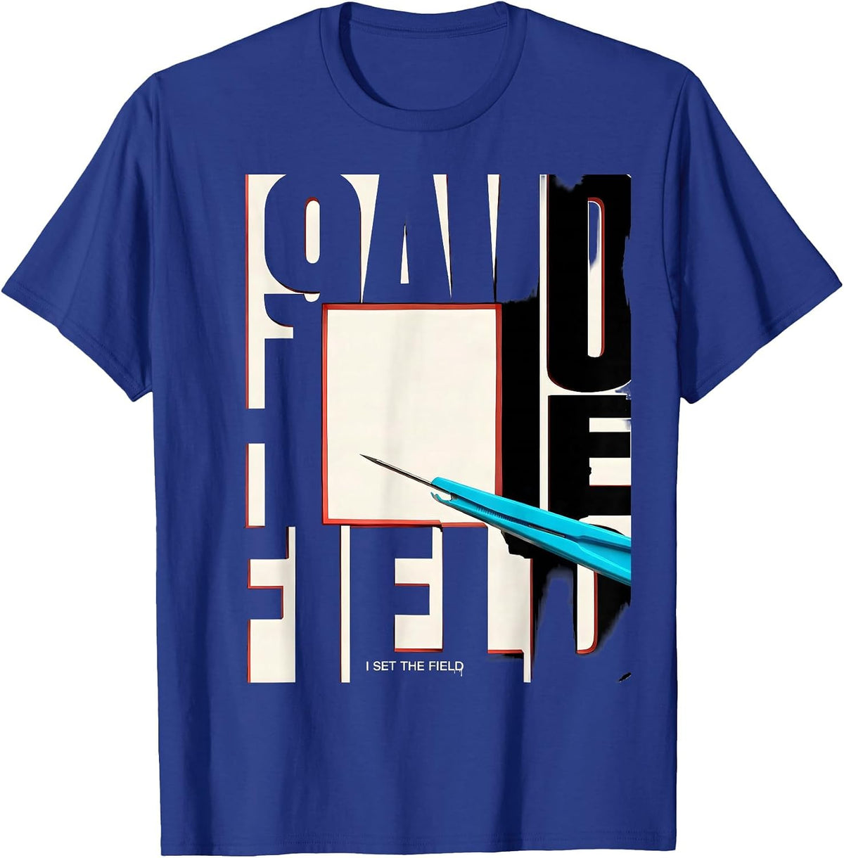 Men's I Set The Field New Wave Surgical Tech Occupational Pride T-Shirt - Royal Blue