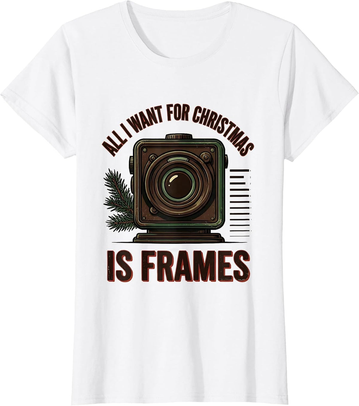 All I Want For Christmas Is Frames Vintage Optometrist Eye T-Shirt - White