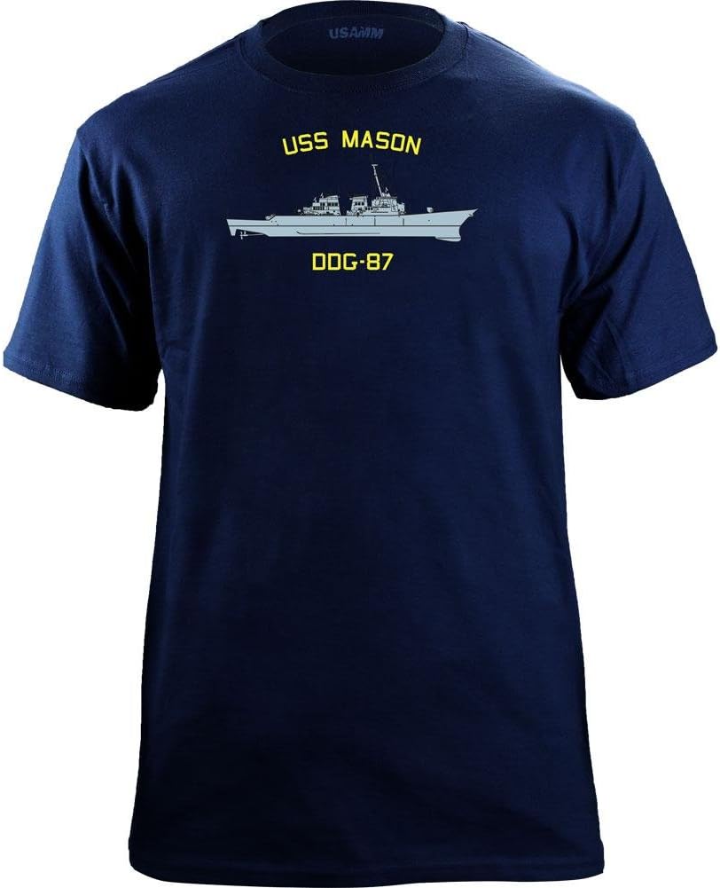 USAMM Classic Navy Ship USS Mason DDG-87 Veteran T-Shirt - Ultra-thin Navy