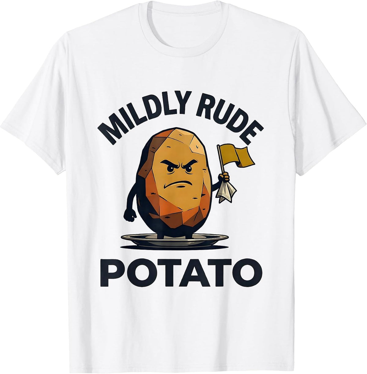 Men's Mildly Rude Potato Funny Couples Thanksgiving Matching T-Shirt - White