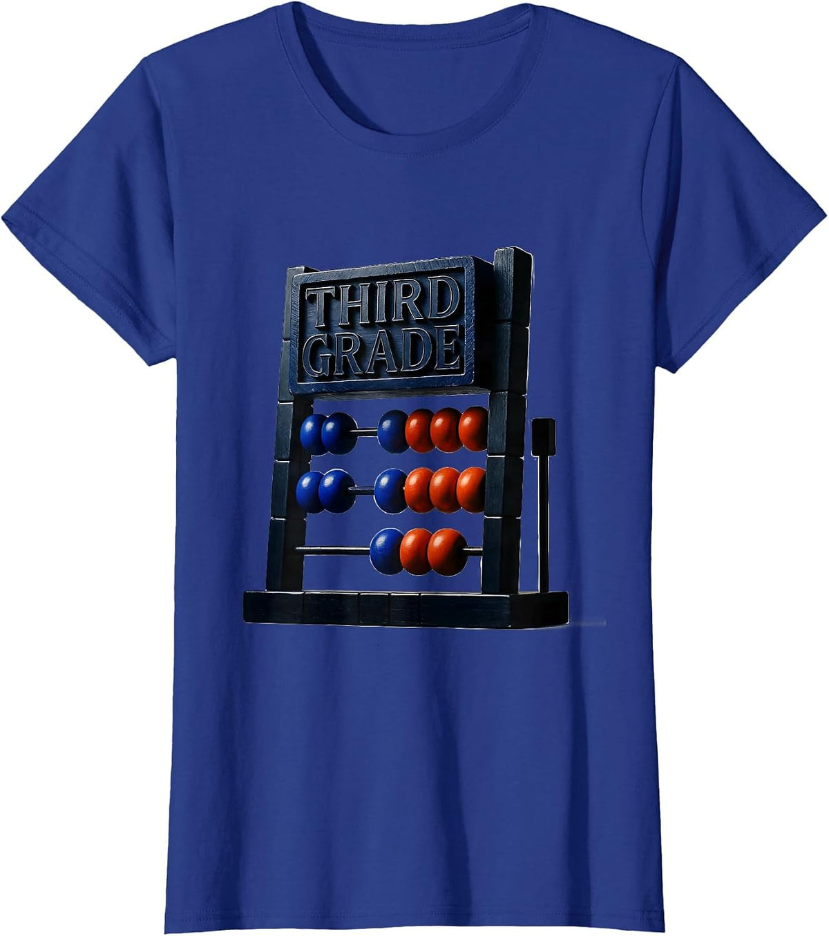 Women's Third Grade Retro Teacher Student Back To School T-Shirt - Royal Blue