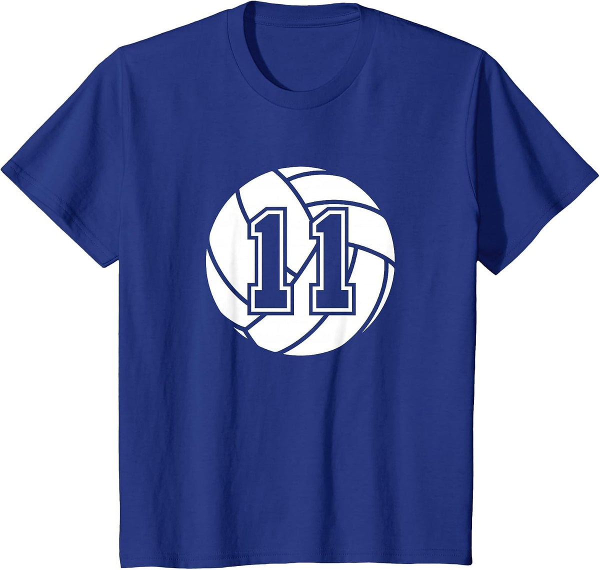 Volleyball Player #11 Volleyball Mom Dad Jersey Number 11 T-Shirt - Royal Blue