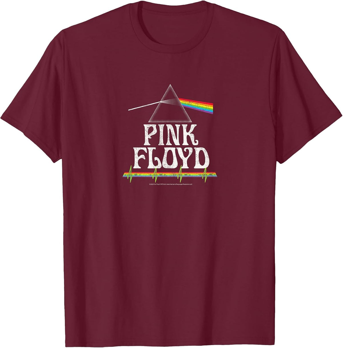 Pink Floyd - The Dark Side of the Moon T-Shirt - Burgundy