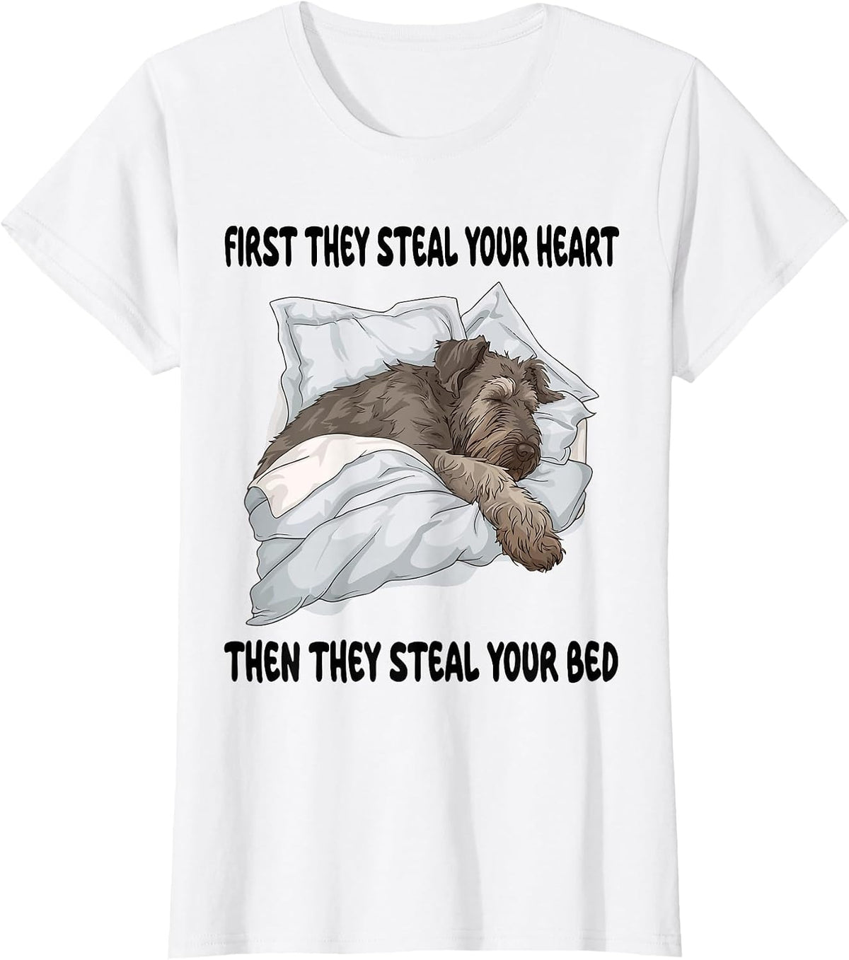 Irish Wolfhound Sleepwear Nightdress T-Shirt - White